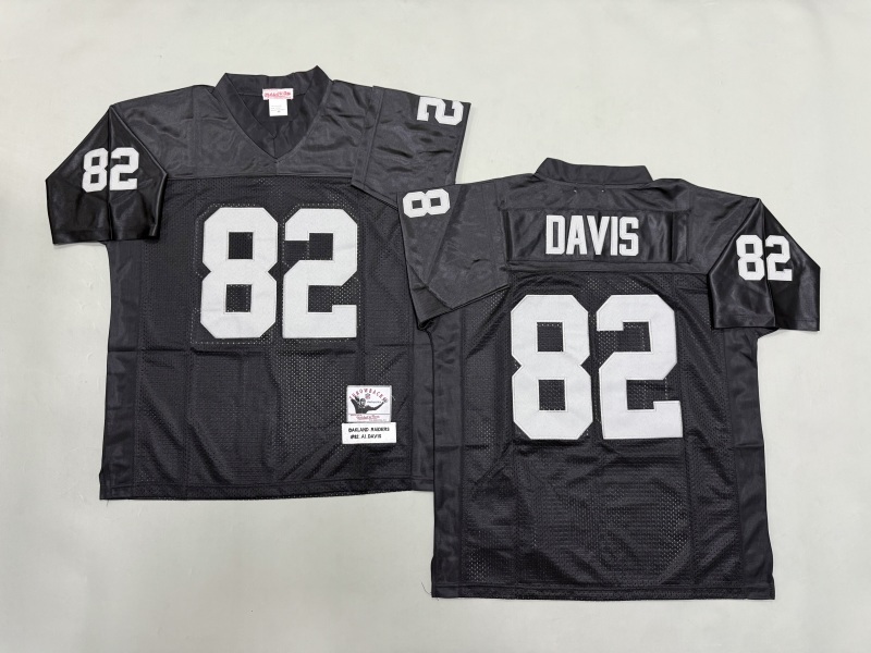 Men 2025 Nike Oakland Raiders #82 Davis Throwback Limited NFL Jersey style 001